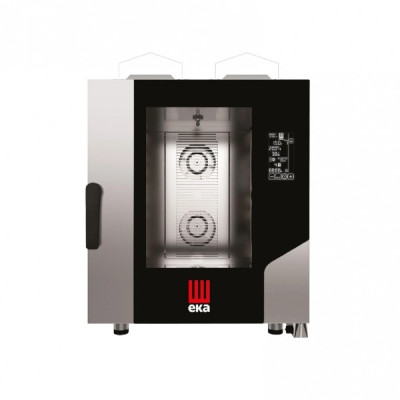 Конвекционная паровая печь Hendi MKF711GBM Millennial Black Mask GASTRO 7 x GN 1/1 газовая, с прямым разбрызгиванием, с электронным управлением
