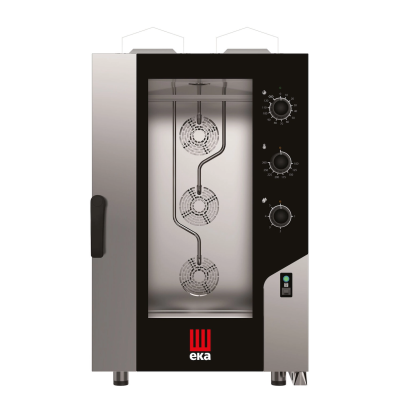 Конвекционно-паровая газовая духовка Millennial Smart Gastro, 11x GN 1/1 - электромеханическое управление, Tecnoeka, 17,5kW, 730x855x(H)1231mm MKF1111GS Hendi Double pane glass;18/0 Stainless steel