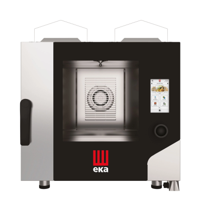 Конвекционно-паровая газовая духовка Millennial Touch Screen Gastro с системой очистки, 5x GN 1/1 - электронное управление, Tecnoeka, 9,3 кВт, 730x850x(H)800 мм MKF511GTS Hendi Double pane glass;18/0 Stainless steel