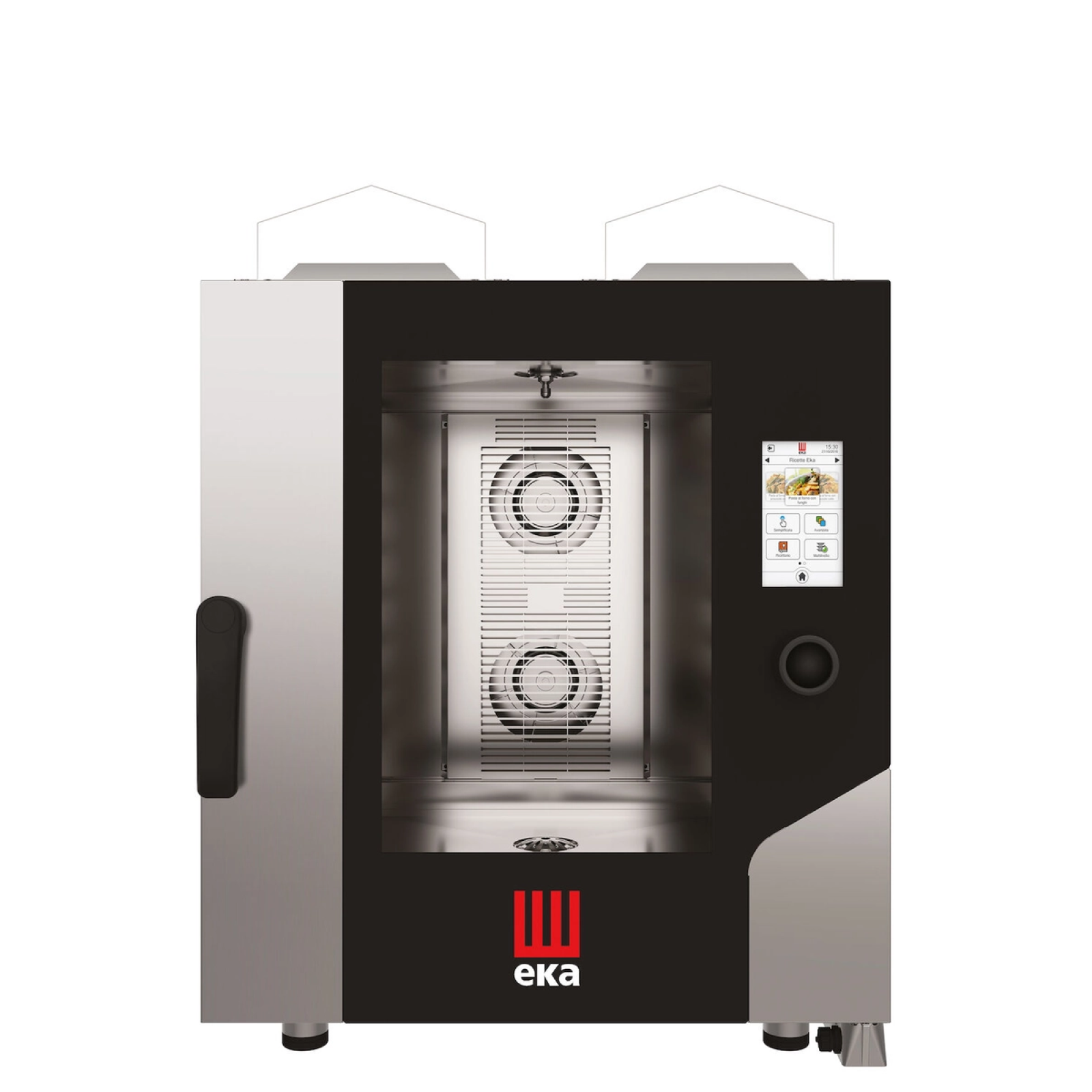 Конвекційно-парова газова духовка Millennial Touch Screen Gastro з системою очищення, 7x GN 1/1 - електронне управління, Tecnoeka, 13,5кВт, 730x850x(H)950 мм MKF711GTS Hendi Double pane glass;18/0 Stainless steel
