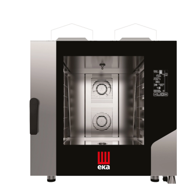 Конвекционно-паровая газовая печь Millennial Smart Bakery, 6x 600x400мм - электромеханическое управление, Tecnoeka, 13,5 кВт, 850x1041x(H)951мм MKF664GS Hendi Podwójne szkło szyby;Stal nierdzewna