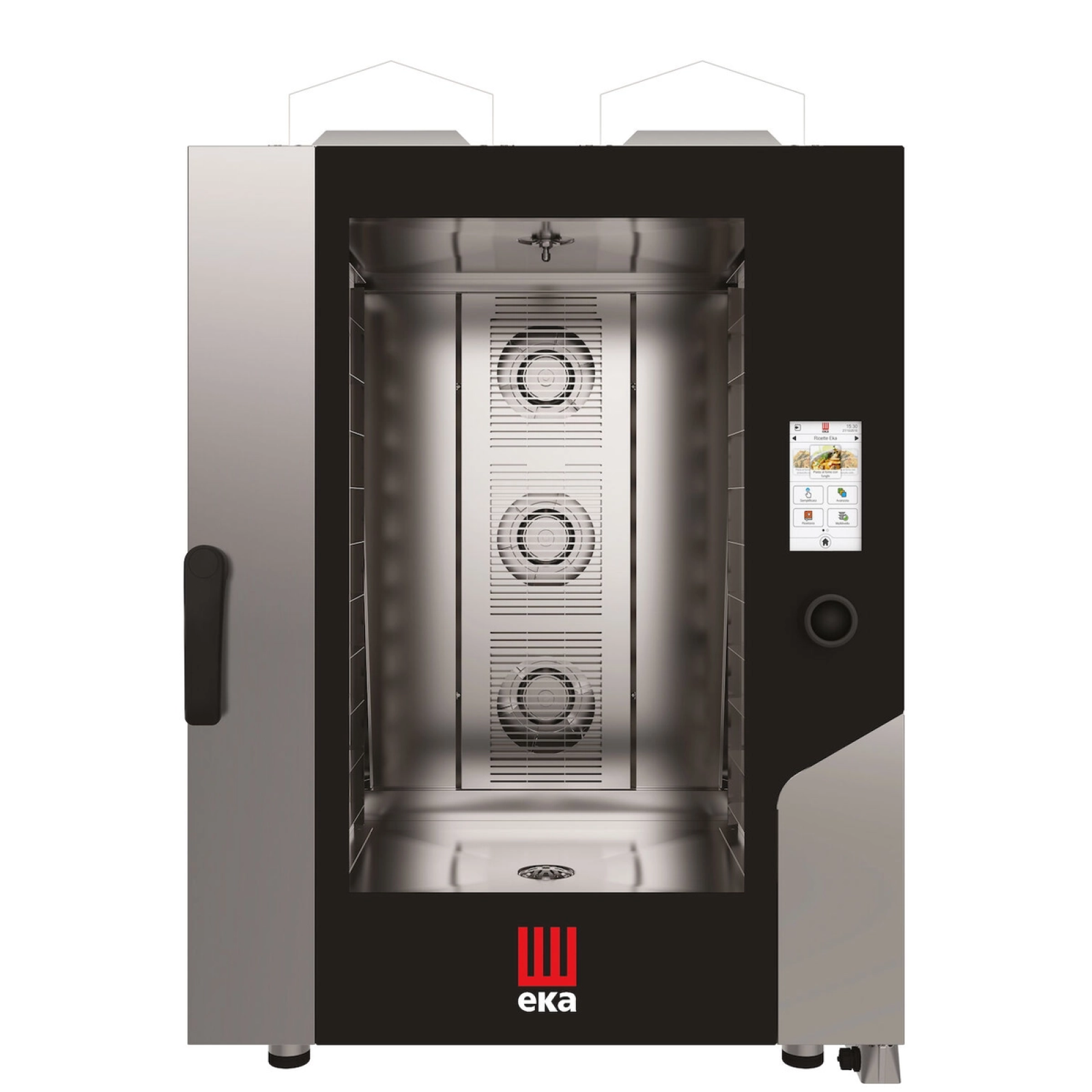 Конвекционно-паровая газовая печь Millennial Touch Screen Bakery с системой очистки, 10x 600x400mm - электронное управление, Tecnoeka, 18 kW, 850x1035x(H)1230mm MKF1064GTS Hendi Podwójne szkło szyby;Stal nierdzewna