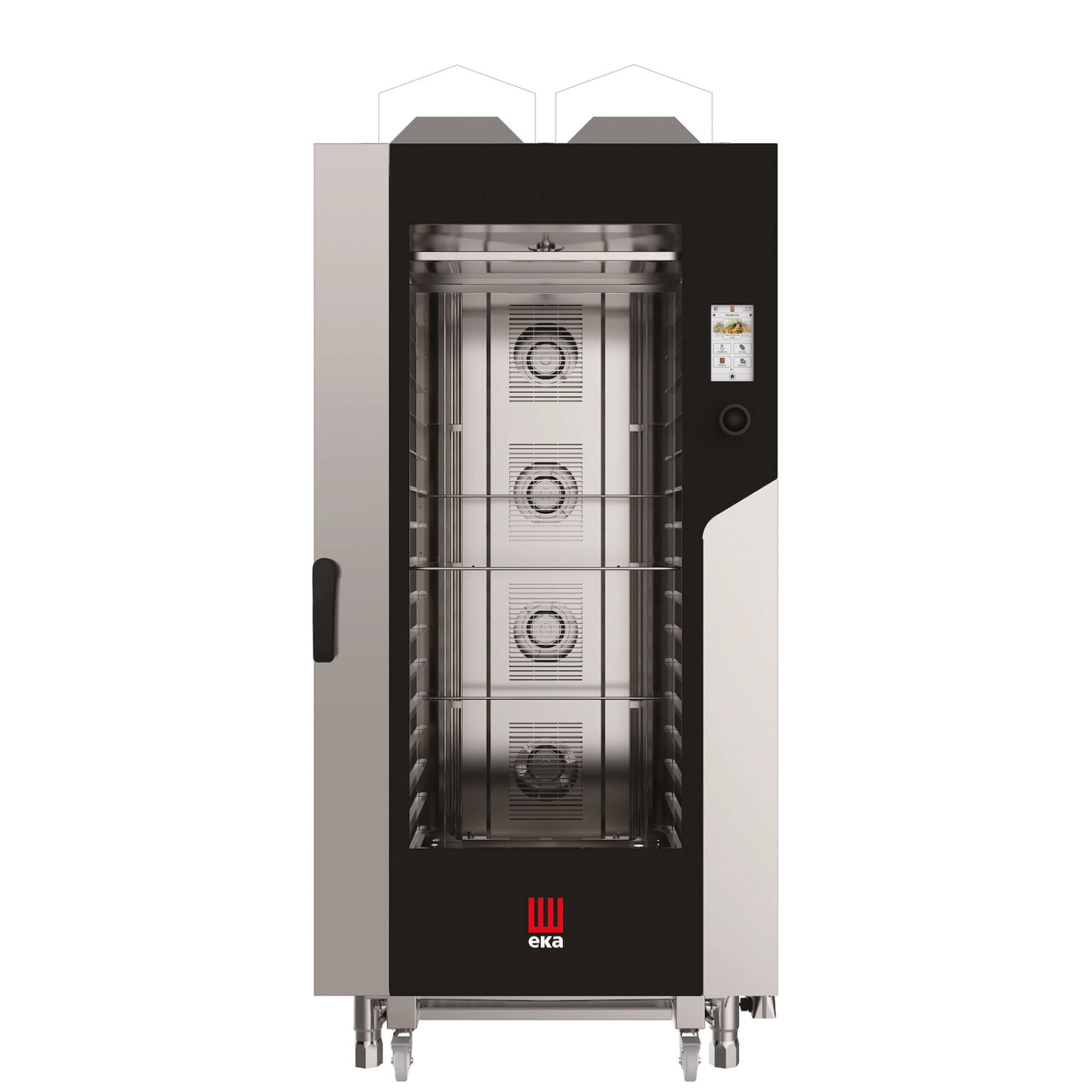 Конвекционно-паровая газовая печь Millennial Touch Screen Bakery с системой очистки, 16x 600x400mm - электронное управление, Tecnoeka, 30kW, 930x1160x(H)2060mm MKF1664GTS Hendi Podwójne szkło szyby;Stal nierdzewna