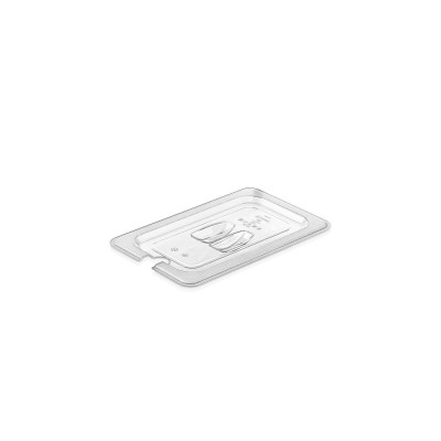 Крышка для гастроемкости из поликарбоната GN 1/4 с вырезом GNPL--0014N Gastro Plast PC Прозрачный
