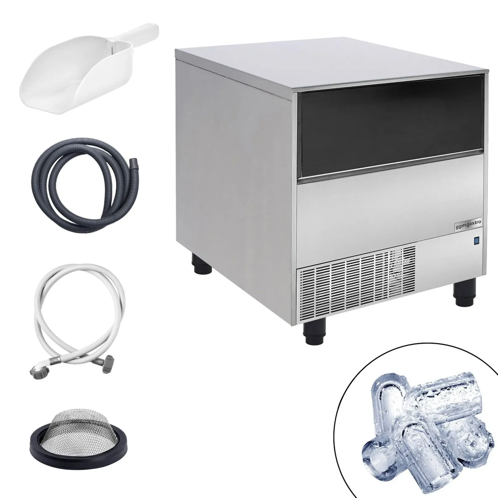 Льдогенератор кубикового льда GGM-Gastro EQI120