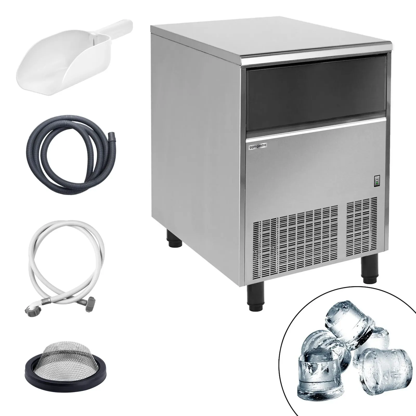 Льдогенератор кубикового льда GGM-Gastro EWI115N