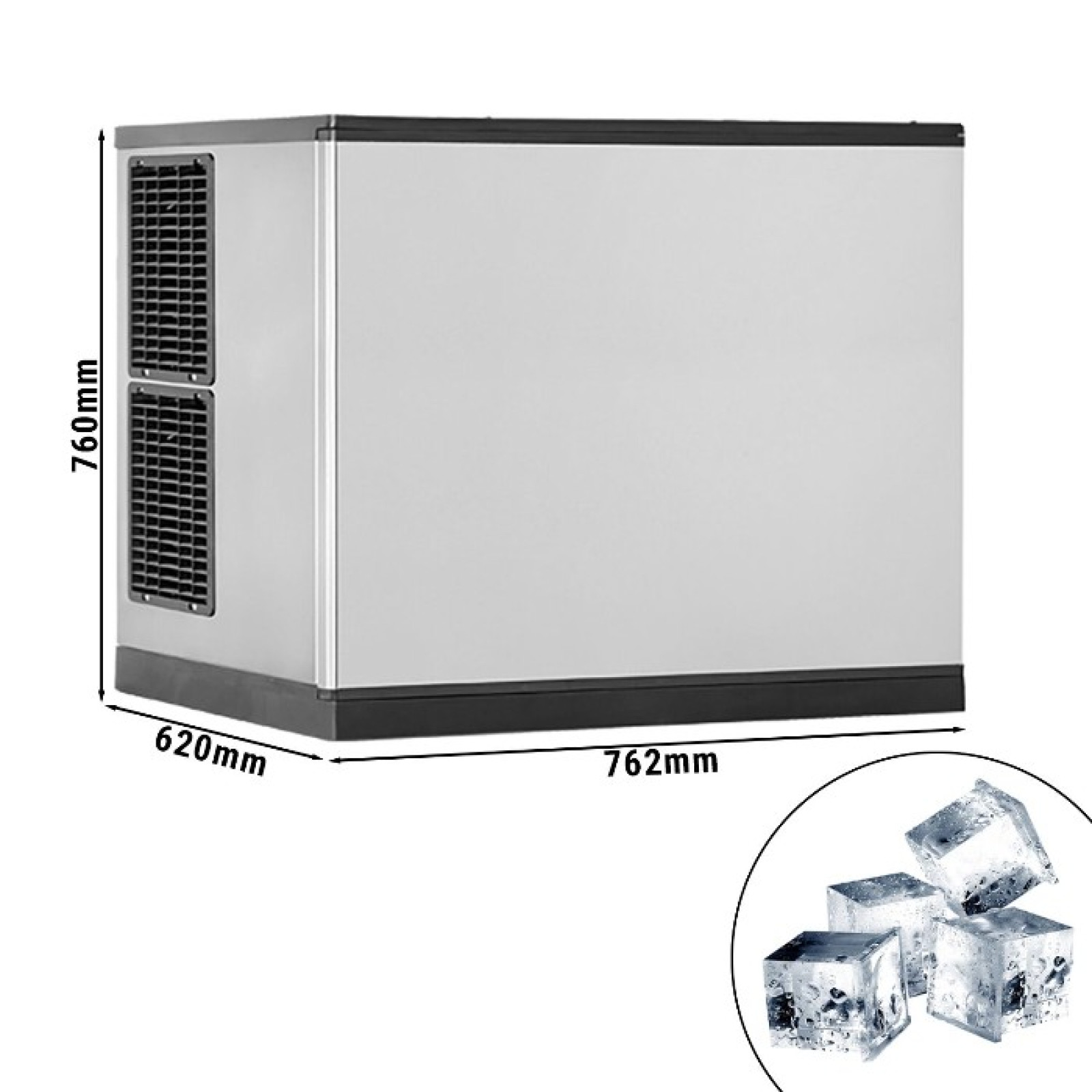 Льодогенератори кубикового льоду 405 кг / 24 год GGM Gastro EWI403VHN