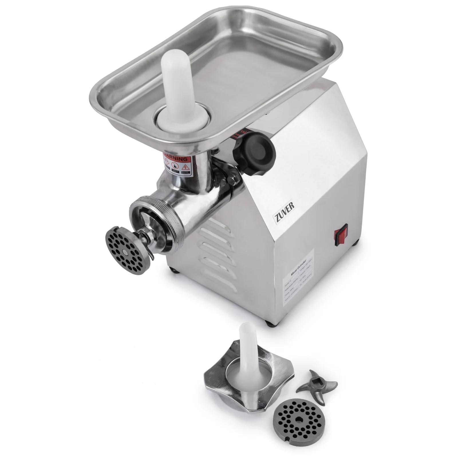 М'ясорубка професійна ZUVER Grinder Profi Budget 850W мотор алюміній горловина зі сталі - 2