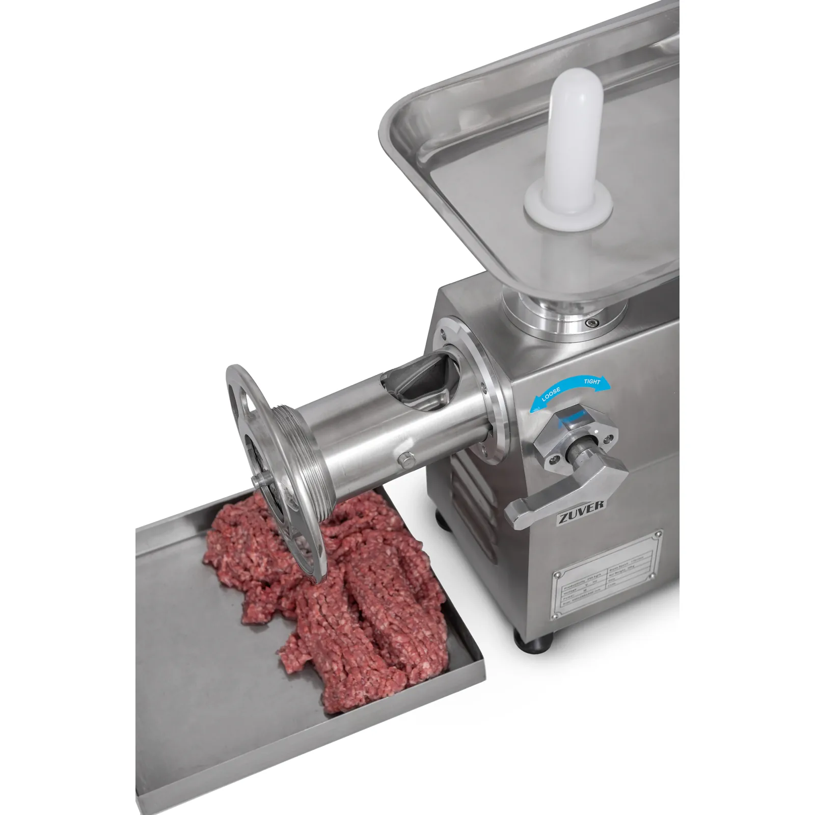Мясорубка промышленная ZUVER Grinder LUX 1100W Reverse мотор медный горловина из нержавеющей стали - 4