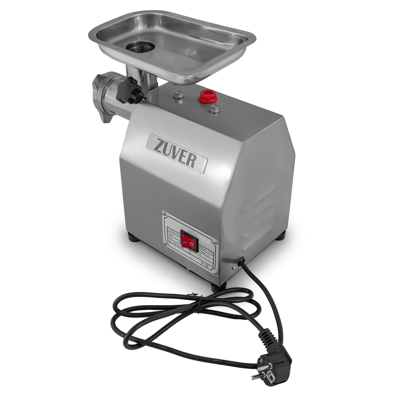 М'ясорубка ZUVER 8 Grinder LUX 600W мотор мідний горловина з нержавіючої сталі - 5