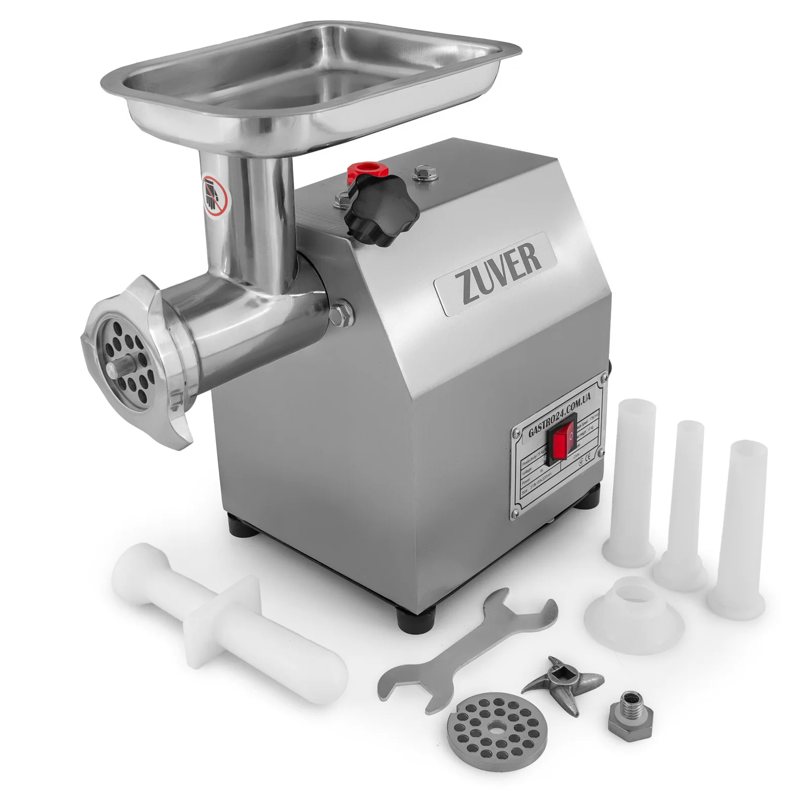 М'ясорубка ZUVER 8 Grinder LUX 600W мотор мідний горловина з нержавіючої сталі