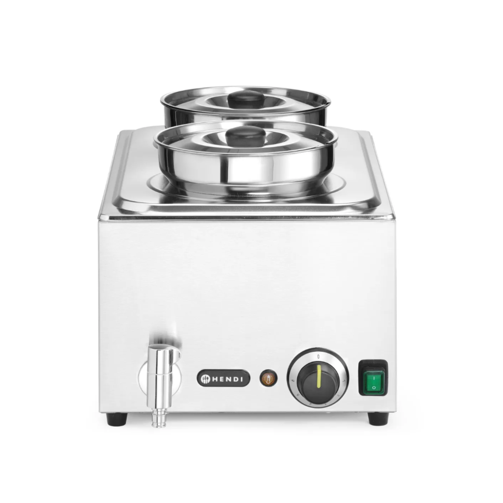 Марміт Bain-marie HENDI Ranger + 2x 4 л контейнери з кришкою, 8л, 220-240В/1000Вт, 604x332x(H)315мм 201473 Hendi