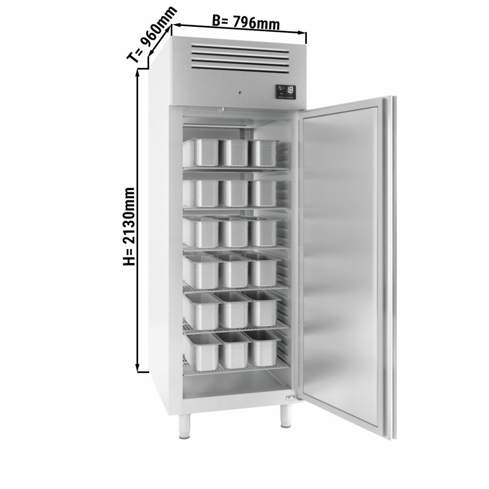 Морозильная камера для мороженого 785 л GGM Gastro ETEI81T1