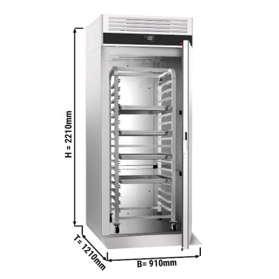 Морозильный шкаф для вкатных тележек (GN 2/1 + EN 600x400) - объем: 700 л / 1 дверь  GGM Gastro ETKF912T1