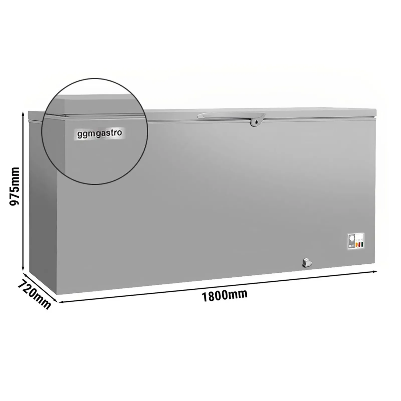 Морозильная ларь - 534 л - серая из нержавеющей стали GGM Gastro TTG534EN