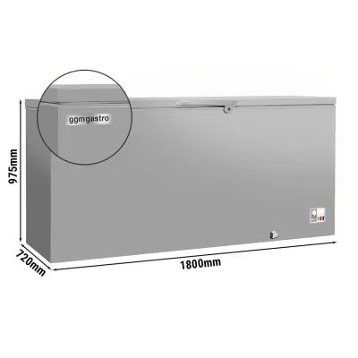 Морозильная ларь - 534 л - серая из нержавеющей стали GGM Gastro TTG534EN