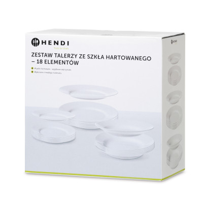 Набір тарілок Opal - 18 шт., HENDI, 18 шт., øмм 795224 Hendi