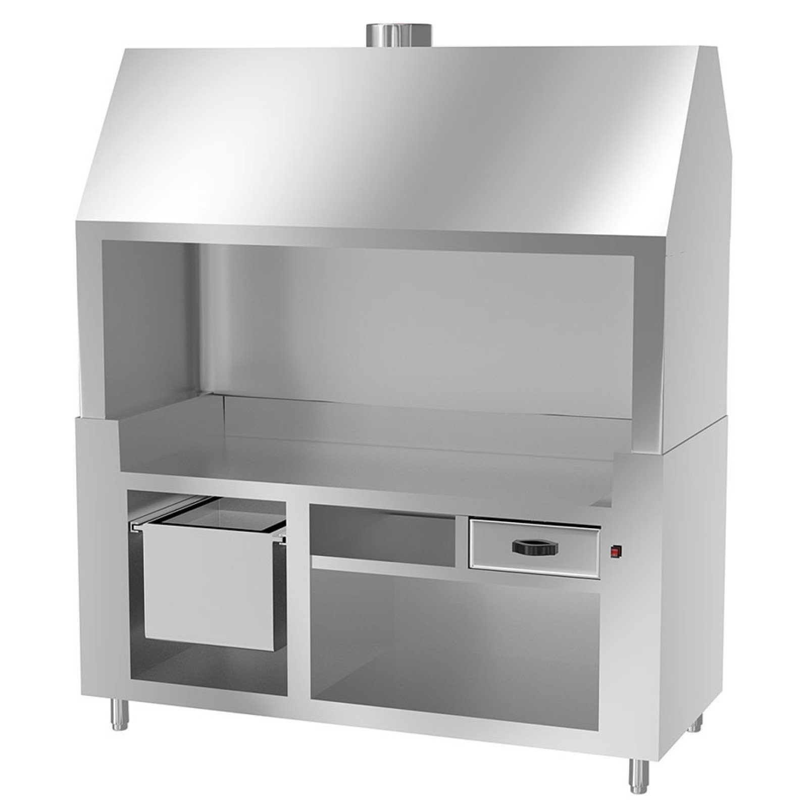 Нейтральна робоча поверхня - з високоякісної сталі 1,8 м. GGM Gastro HKGE1800E