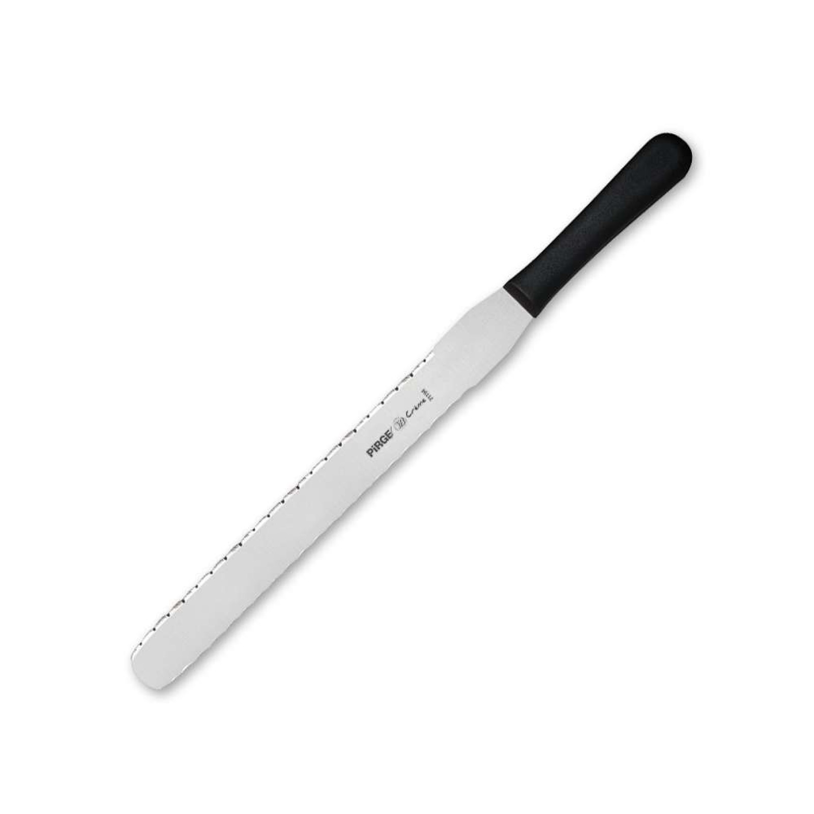 Нож для кондитерских изделий, 2 края зубчатые CREME, 300мм, черный PRG71194-01 Pirge Черный