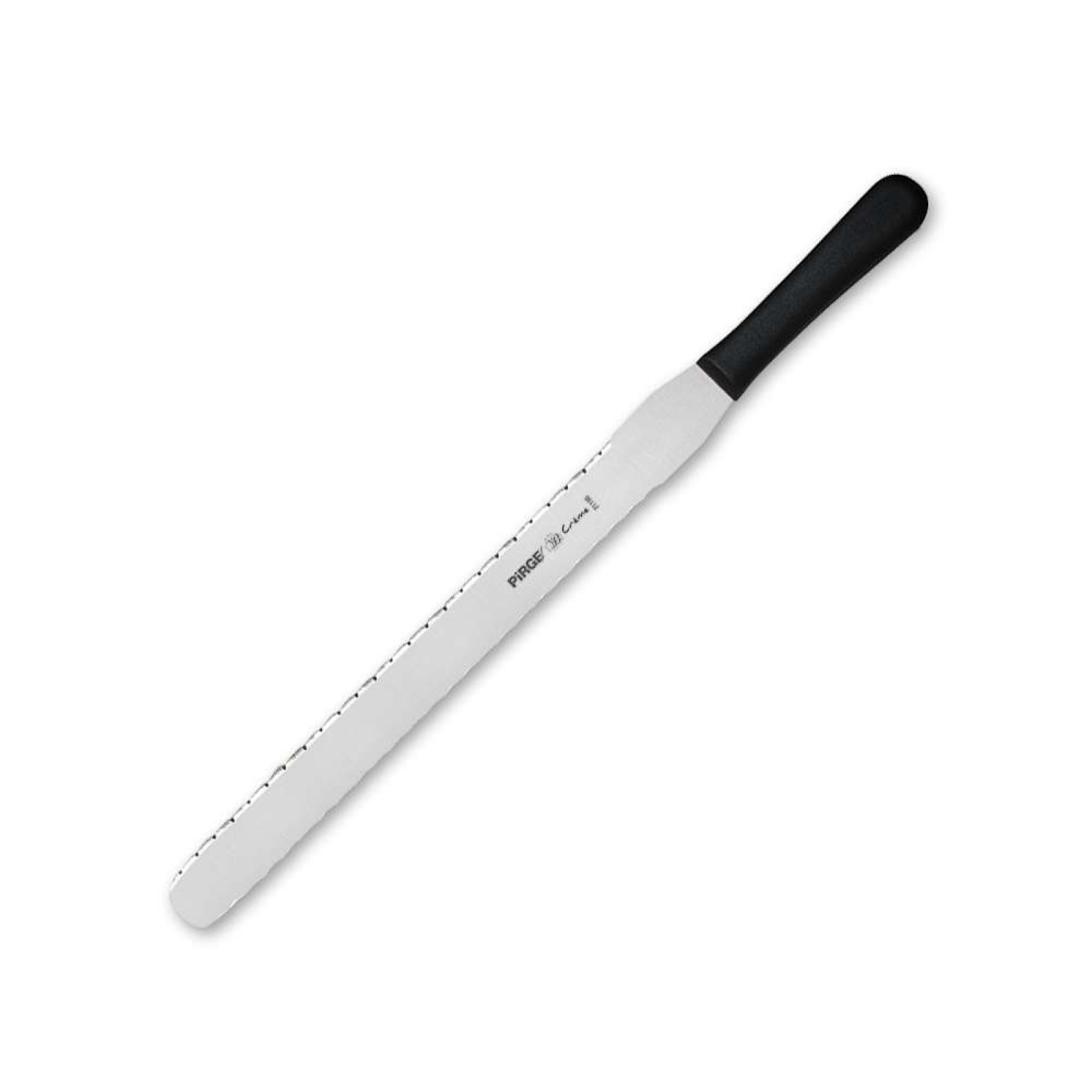 Нож для кондитерских изделий, 2 края зубчатые CREME, 350мм, черный PRG71195-01 Pirge Черный