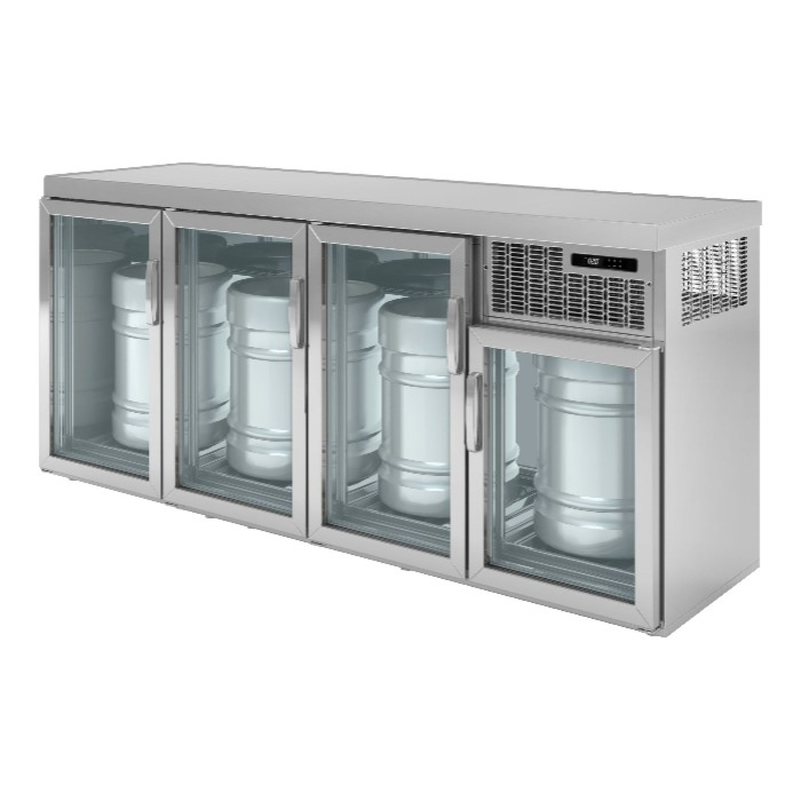 Охолоджувач бочок для пива - 2,1 x 0,6 m - з 4 скляних дверей GGM Gastro BGKDC4