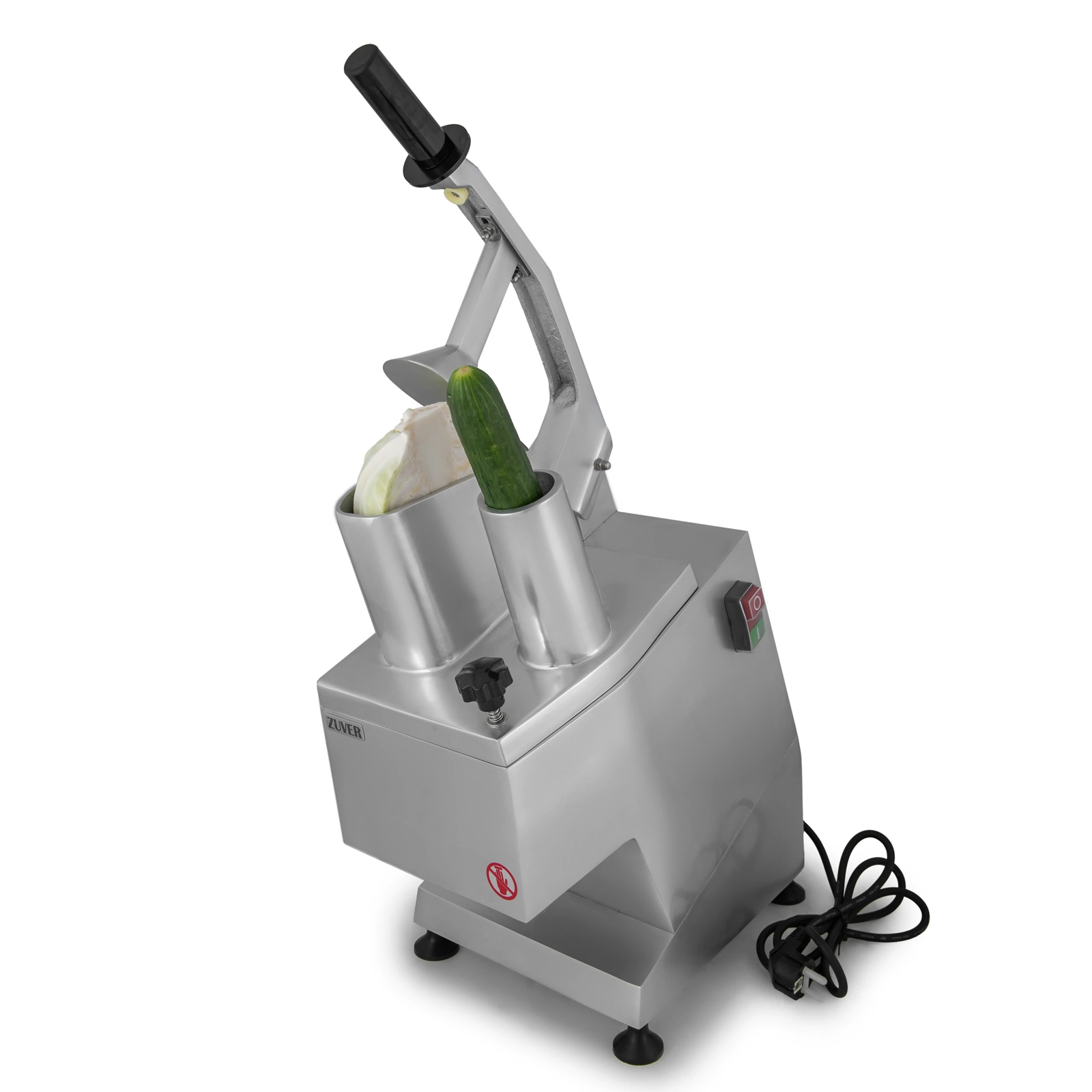 Овочерізка професійна ZUVER Vegetable Cutter Lid Back Neck Narrow 5 Disks кришка назад, горловина вузька 550W, двигун мідний