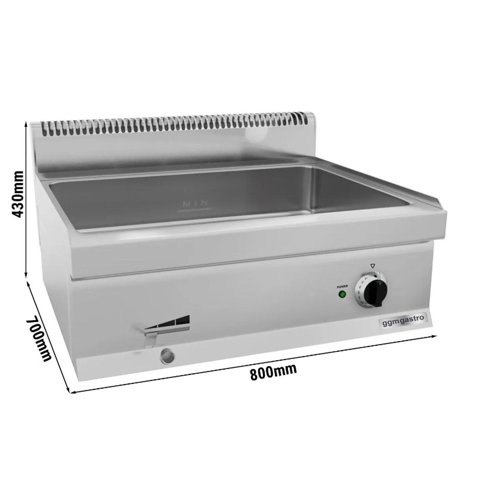 Парова лазня 2x GN1/1 E GGM Gastro BMK800-E