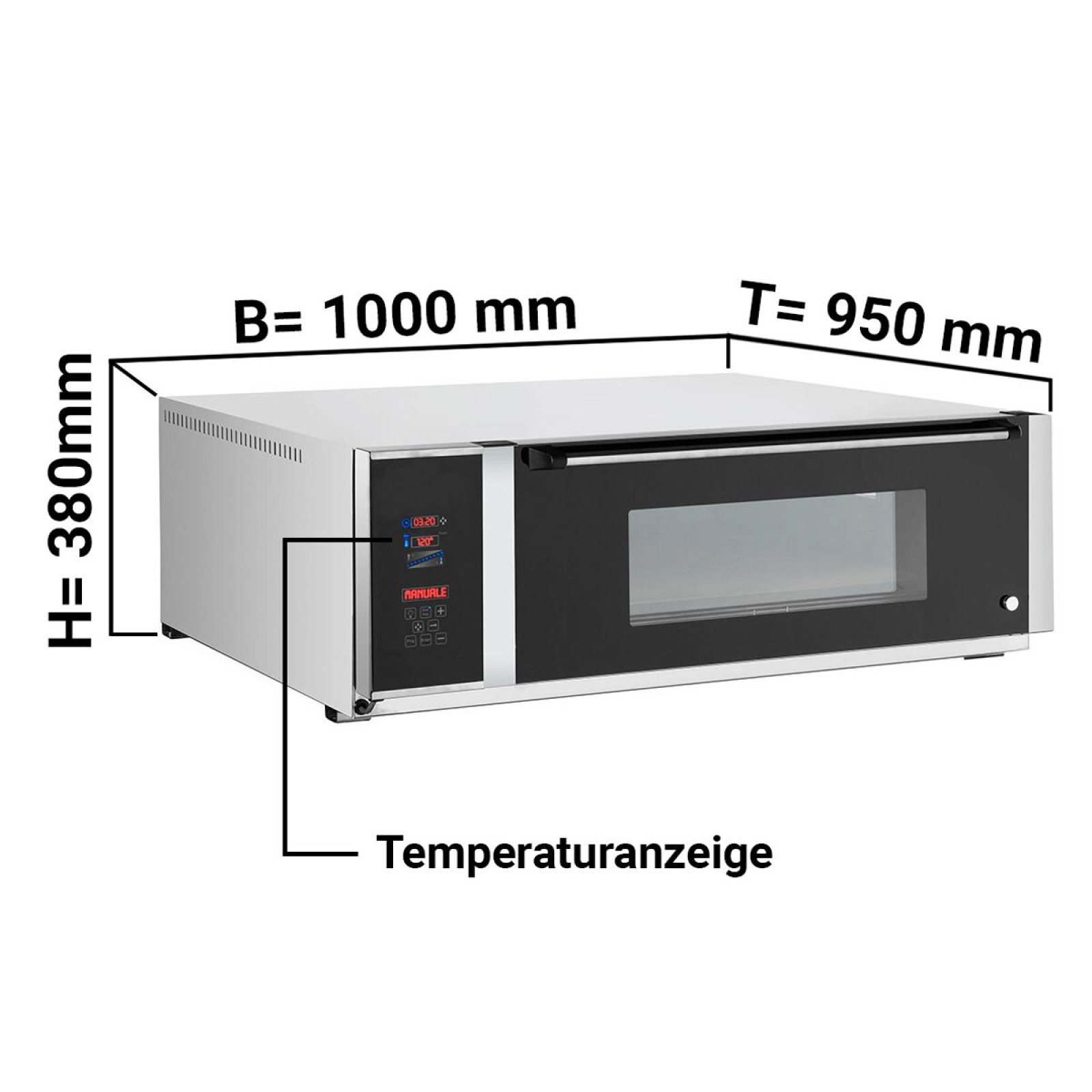 Печь для пиццы 1 х EN 60 х 40, 1 камера GGM Gastro EOB100