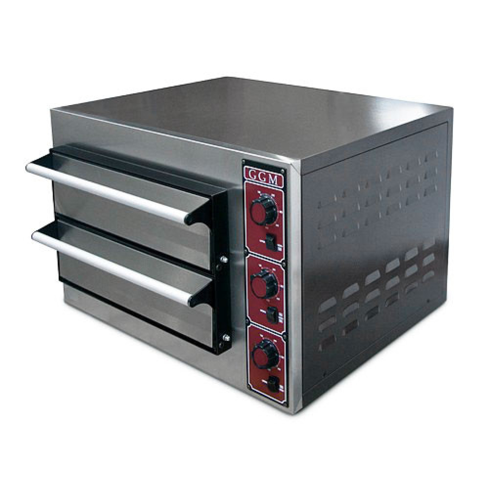 Печь для пиццы 4 + 4 x 25 cм GGM Gastro PDI25O