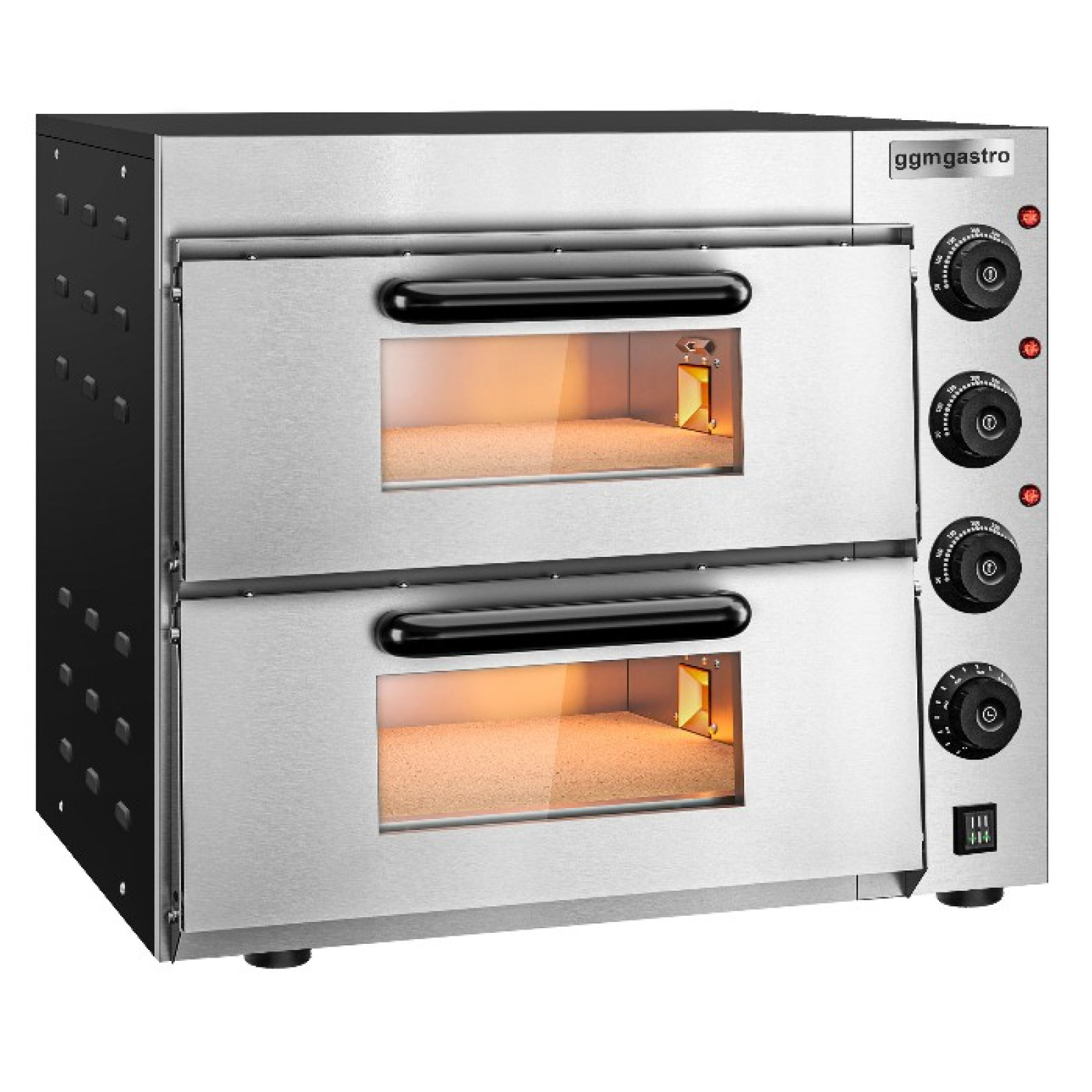 Печь для пиццы 4+4 x 20 см GGM Gastro PDKG20