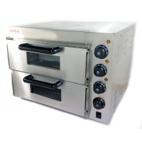 Печь для пиццы 4+4х20 электрическая GoodFood PO2 камера из нержавеющей стали