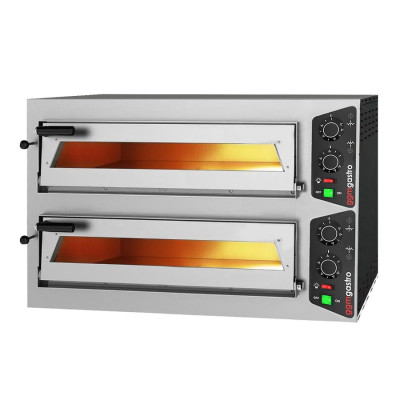 Печь для пиццы 4+4х24 см GGM Gastro PDP25