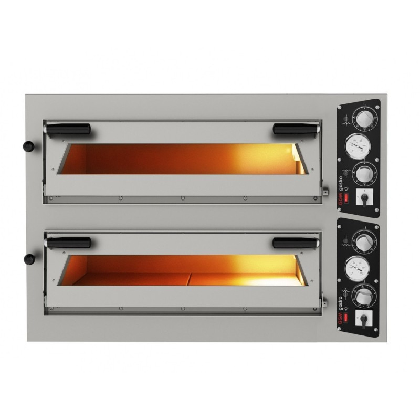 Печь для пиццы 6 + 6 x 35 см (глубиной) GGM Gastro PDP66T