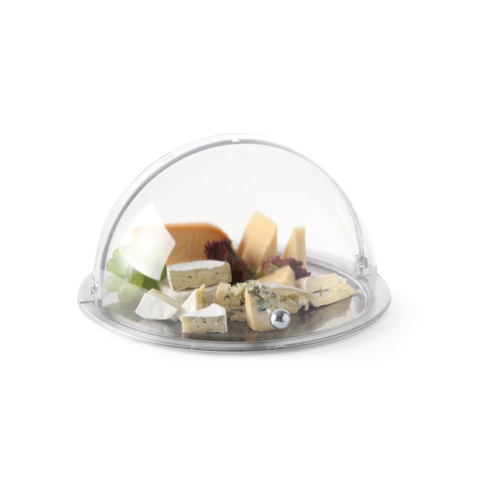 Піднос із кришкою, Ø380x(H)240 мм 424001 Hendi SAN (Styrene acrylonitrile resin);Stainless steel
