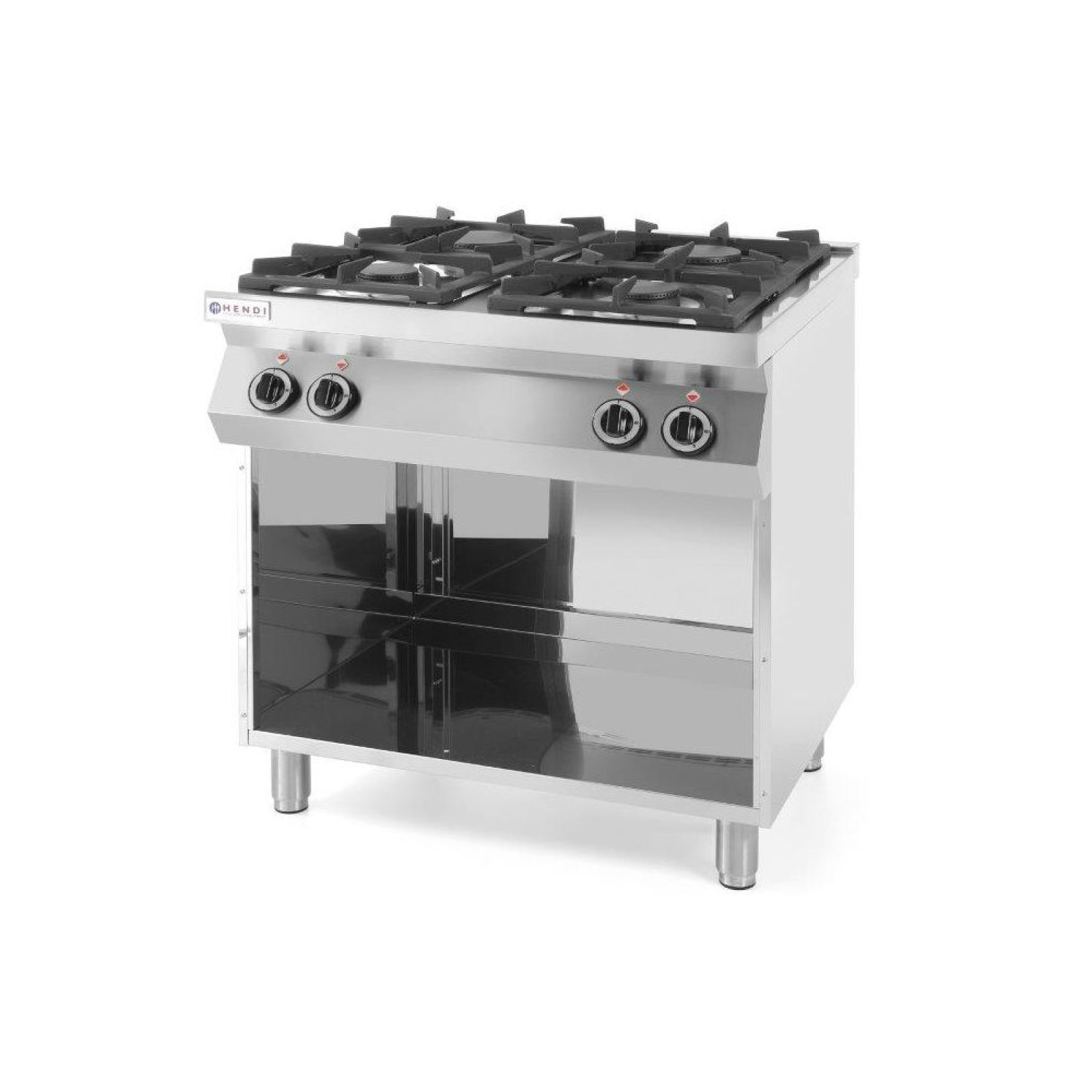 Плита газова 4-х конфоркова Hendi 227589 Kitchen Line на відкритому модулі, 800x700x(H)900 мм, 19 кВт