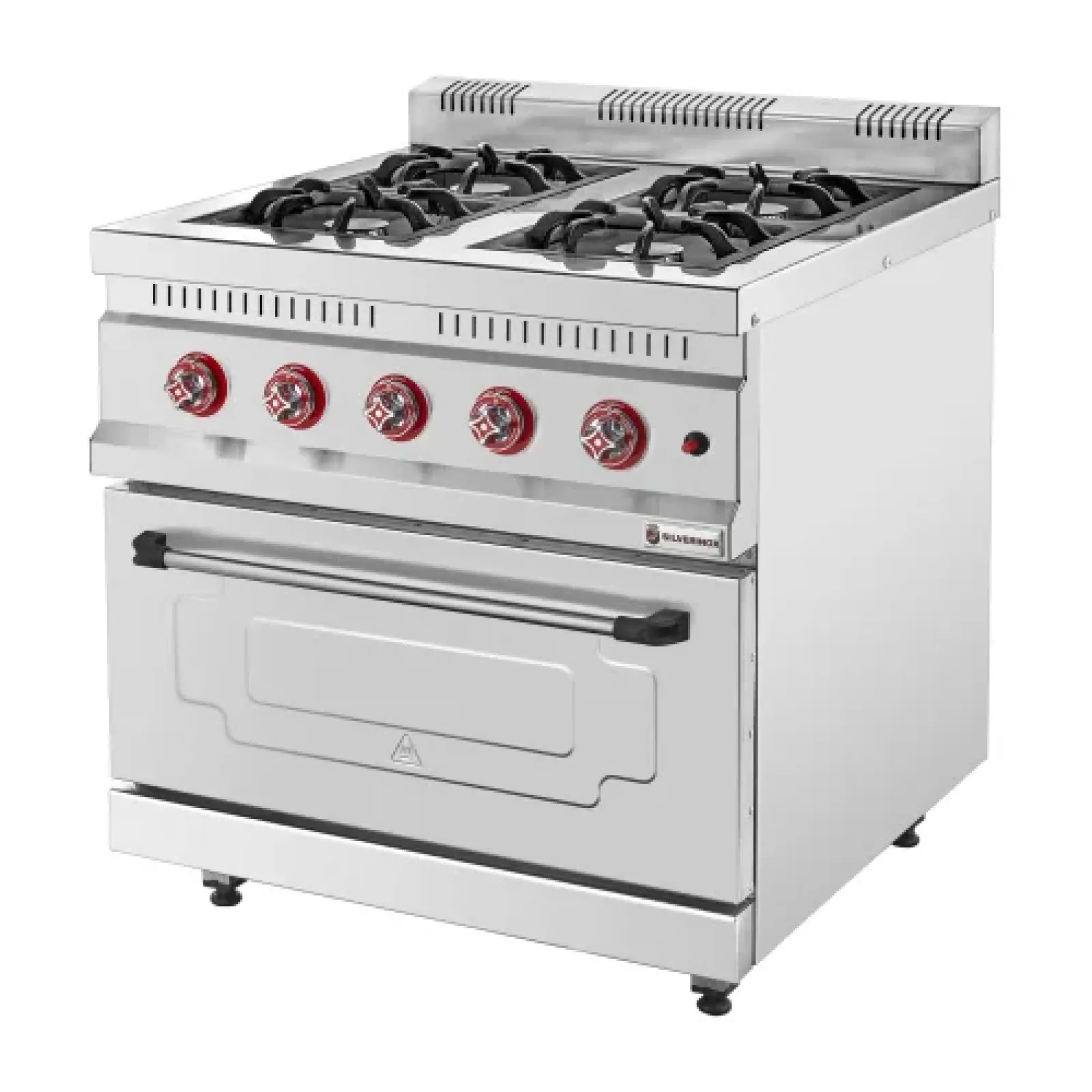 Плита газова 4-х конфорочна з духовкою KZN-80-Silver