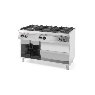 Плита газовая 6-ти конфорочная Hendi 226094 Kitchen Line на открытом модуле