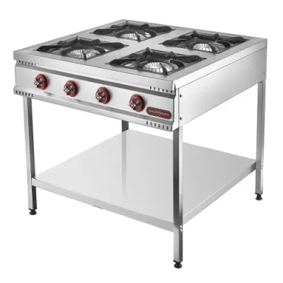 Плита газовая профессиональная 4-х конфорочная Silver мод. TB-4G