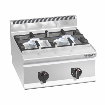 Плита газова з 2 конфорками (10,5 кВт) GGM Gastro GHB663H