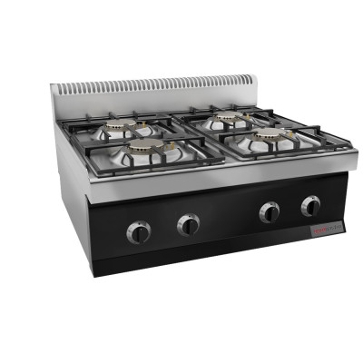 Плита газовая с 4 конфорками (23 кВт) с автоподжигом GGM Gastro GHK873M