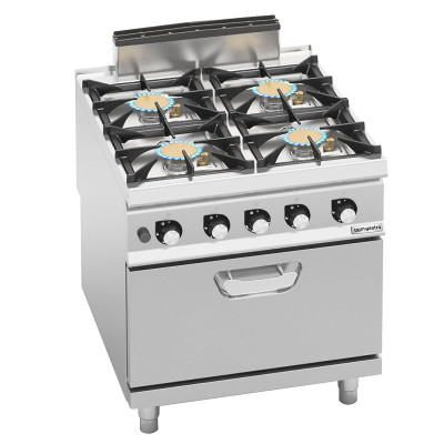 Плита газовая с 4 конфорками GGM Gastro GHB891HM+GB4