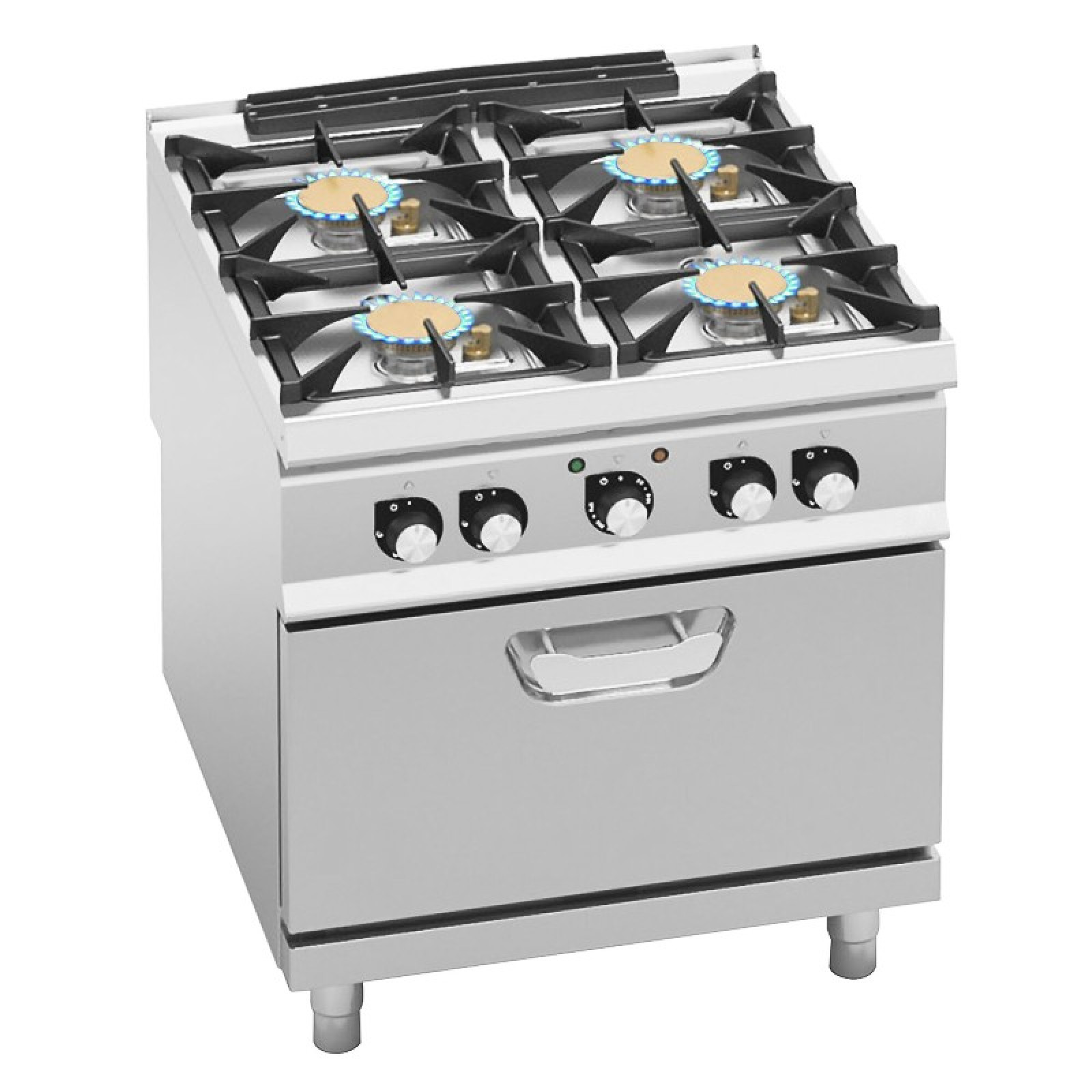 Плита газовая с 4 конфорками GGM Gastro GHB899HM+EB4