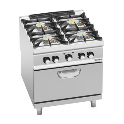Плита газовая с 4 конфорками GGM Gastro GHB899+EB4