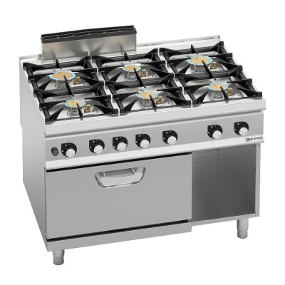 Плита газовая с 6 конфорками GGM Gastro GHB1291+GB6