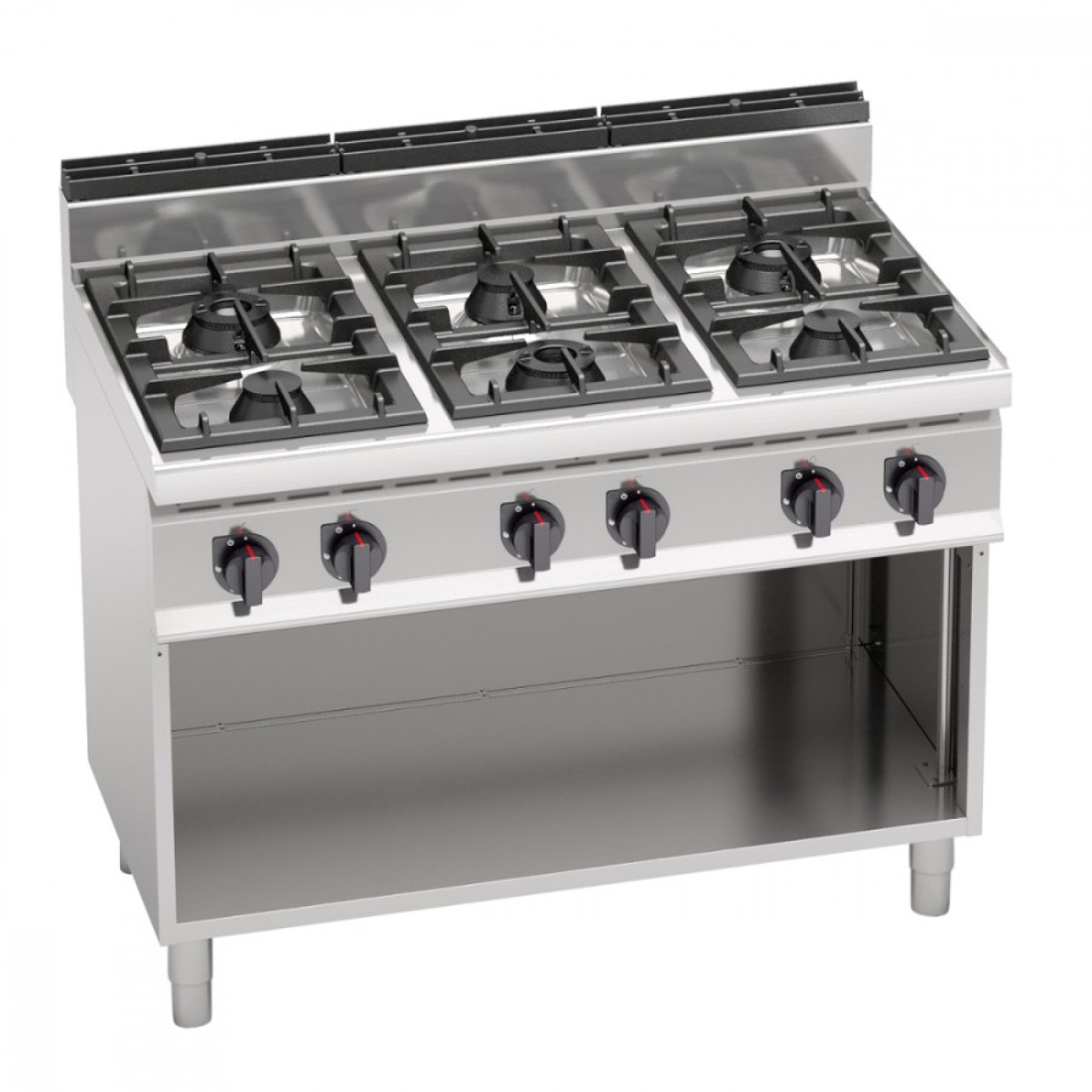 Плита газова з 6 конфорками GGM Gastro GHB171P