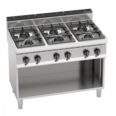 Плита газова з 6 конфорками GGM Gastro GHB171P