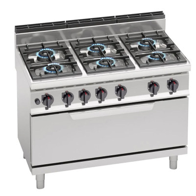 Плита газовая с 6 конфорками GGM Gastro GHB171P+GB8
