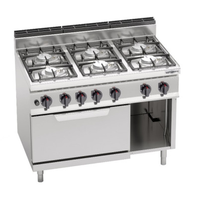 Плита газова з 6 конфорками GGM Gastro GHB179M+GB8