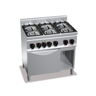 Плита газовая с 6 конфорками GGM Gastro GHB199H+GB8