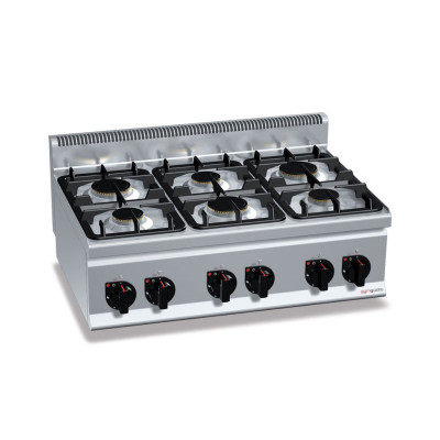 Плита газова з 6 конфорками GGM Gastro GHB963P